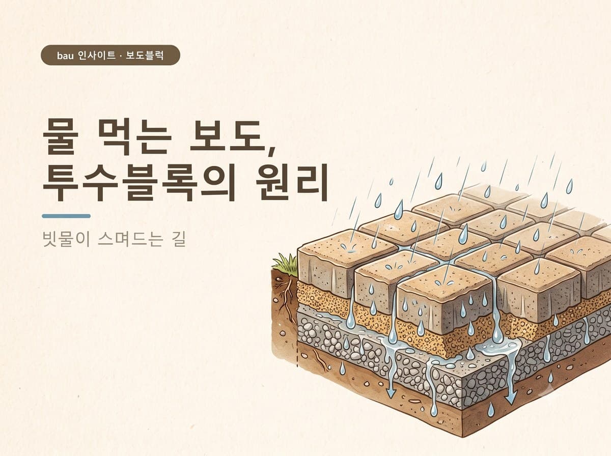 물 먹는 보도, 투수블록의 원리 — 빗물이 스며드는 길
