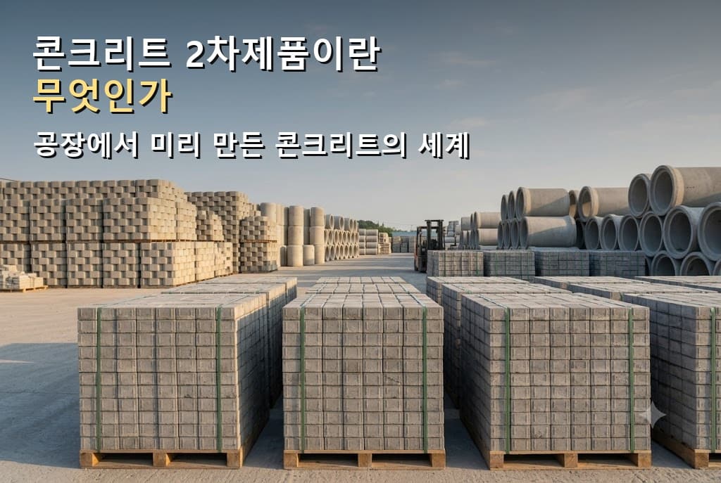 콘크리트 2차제품이란 무엇인가 — 공장에서 미리 만든 콘크리트의 세계